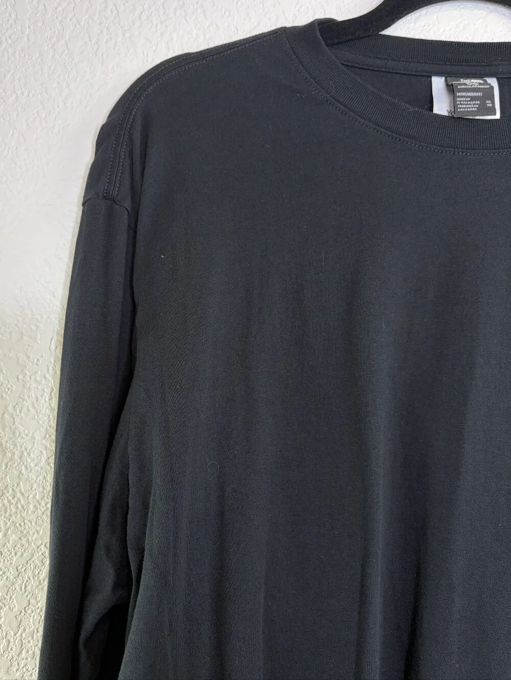 The North Face Logo Long Sleeve Black Tshirt Xl